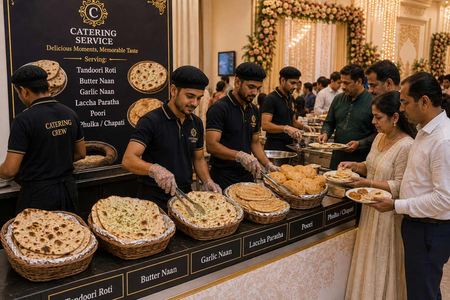 Live Tandoori Naan & Roti Basket